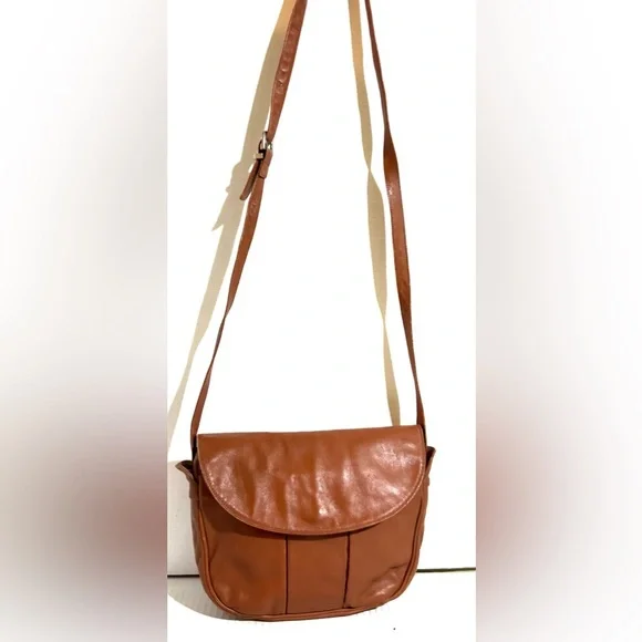 Chic Brown Leather Crossbody Bag - Picture 4 of 8